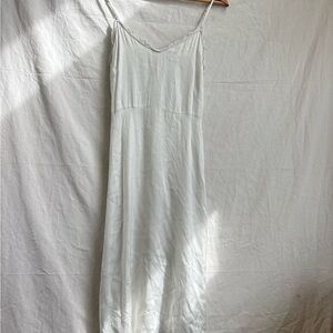 Lightweight Aritzia silver  Slip Dress with Delicate Trim